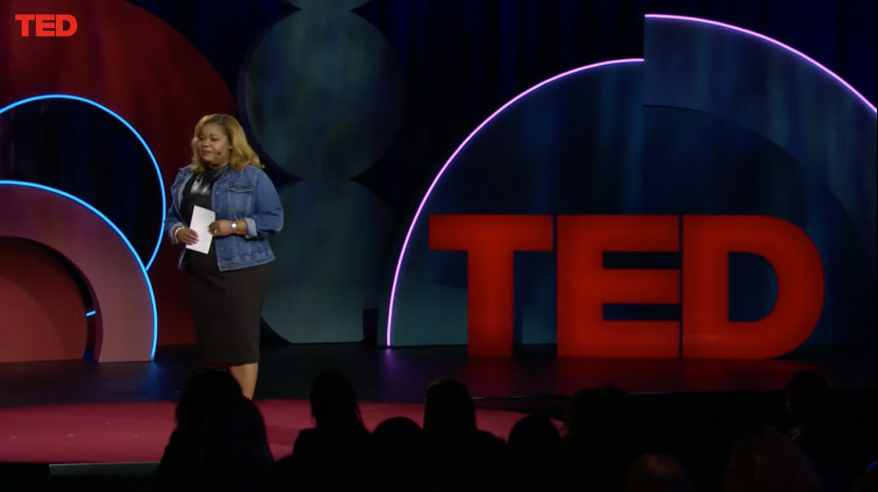 Danielle speaking at the TED Talk